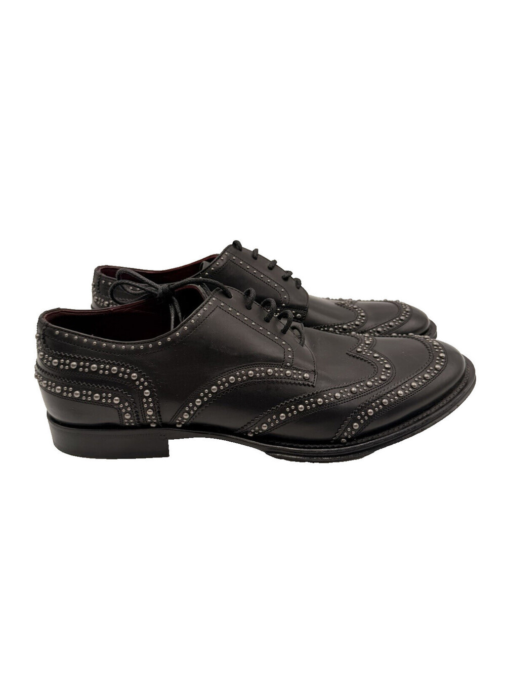 Men’s Dolce & Gabbana black leather derby dress shoes Size 8.5UK